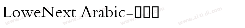LoweNext Arabic字体转换